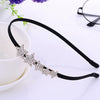 Alloy Rhinestone Bow Hairband For Children Electroplated Hair Accessories