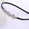 Alloy Rhinestone Bow Hairband For Children Electroplated Hair Accessories