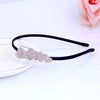 Alloy Rhinestone Bow Hairband For Children Electroplated Hair Accessories