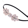 Alloy Rhinestone Bow Hairband For Children Electroplated Hair Accessories