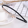 Alloy Rhinestone Bow Hairband For Children Electroplated Hair Accessories