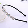 Alloy Rhinestone Bow Hairband For Children Electroplated Hair Accessories