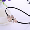 Alloy Rhinestone Bow Hairband For Children Electroplated Hair Accessories