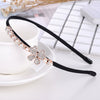 Alloy Rhinestone Bow Hairband For Children Electroplated Hair Accessories