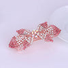 Alloy Rhinestone Bow Hairpin For Women Electroplated Hair Accessories