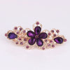 Alloy Rhinestone Bow Pearl Flower Crystal Hairpin For Women Electroplated Hair Accessory