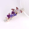 Alloy Rhinestone Bow Pearl Flower Crystal Hairpin For Women Electroplated Hair Accessory