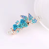 Alloy Rhinestone Bow Pearl Flower Crystal Hairpin For Women With Electroplating