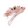 Alloy Rhinestone Bow Pearl Flower Crystal Hairpin For Women With Electroplating