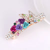 Alloy Rhinestone Bow Pearl Flower Crystal Hairpin For Women With Electroplating