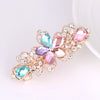 Alloy Rhinestone Bow Pearl Flower Crystal Hairpin For Women With Electroplating