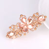 Alloy Rhinestone Bow Pearl Flower Crystal Hairpin For Women With Electroplating