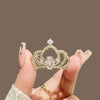 Alloy Rhinestone Crown Brooch Electroplating Female Accessories