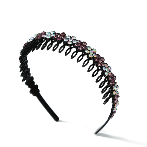 Alloy Rhinestone Crownstyled Electroplated Women's Headband