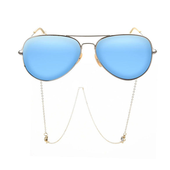 Alloy Rhinestone Eye Glasses Chain Non Slip Hanging Neck Eyewear Accessory For Women