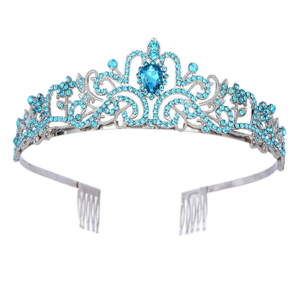 Alloy Rhinestone Fashion Crown Bridal Headdress Hair Accessories With Plating Point Drill