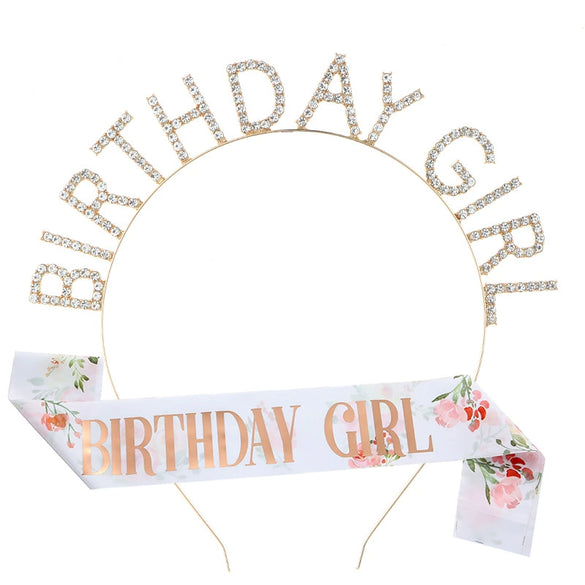 Alloy Rhinestone Hair Band Shoulder Strap Set Crown Etiquette Belt Semimanual Semimechanical Metal