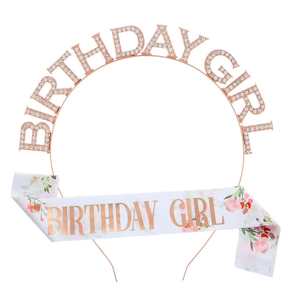 Alloy Rhinestone Hair Band Shoulder Strap Set Crown Etiquette Belt Semimanual Semimechanical Metal