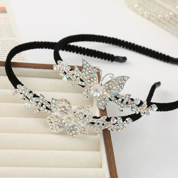 Alloy Rhinestone Hairband Electroplated Women's Bridal Hair Accessories