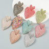 Alloy Rhinestone Heartshaped Colored Diamond Earrings For Women