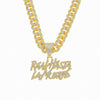 Alloy Rhinestone Hip Hop Letter Pendant Necklace