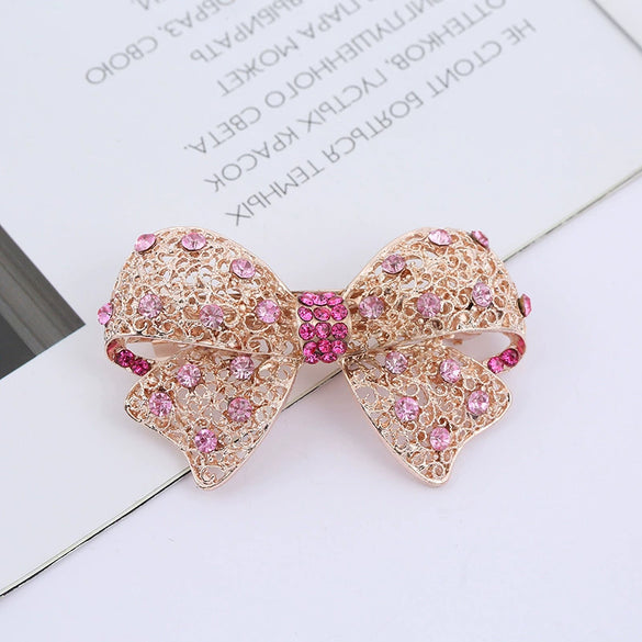 Alloy Rhinestone Horizontal Clip Headdress Top Clip Hairpin Electroplating Women's Hair Accessories