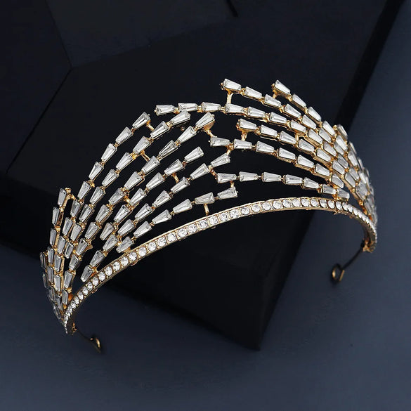 Alloy Rhinestone Light Luxury Headband Baroque Bridal Crown