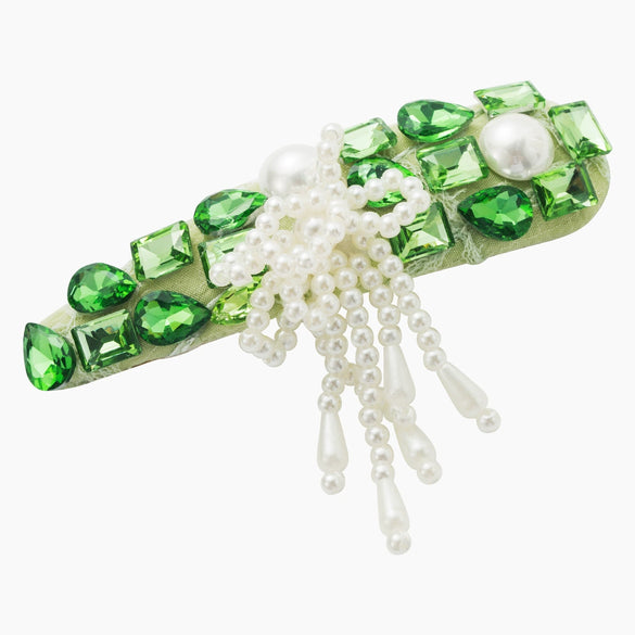 Alloy Rhinestone Pearl Women's Bowshaped Hairpin With Diamond Inlay