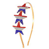 Alloy Rhinestone Star Headband Electroplating Hair Accessories For Women