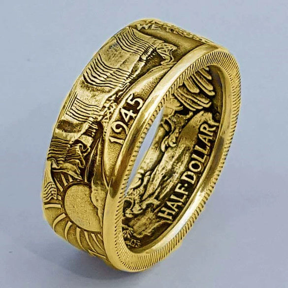 Alloy Ring With Letters Numbers Text Pattern And Electroplating For Men And Women