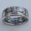 Alloy Ring With Letters Numbers Text Pattern And Electroplating For Men And Women