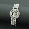 Alloy Rotatable Letter Diamond Hiphop Style Watch Chain Bracelet