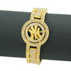 Alloy Rotatable Letter Diamond Hiphop Style Watch Chain Bracelet