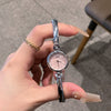 Alloy Round Dial Bracelet Watch With Printed Logo Leisure Style For Female Students