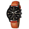 Alloy Round Dial Men's Quartz Watch With Imitation Leather Strap And Stainless Steel Clasp Luminous Leisure Style