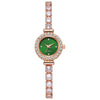 Alloy Round Pigeon Egg Rhinestone Twist Chain Women's Quartz Watch