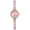 Alloy Round Pigeon Egg Rhinestone Twist Chain Women's Quartz Watch