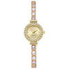 Alloy Round Pigeon Egg Rhinestone Twist Chain Women's Quartz Watch