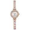 Alloy Round Pigeon Egg Rhinestone Twist Chain Women's Quartz Watch