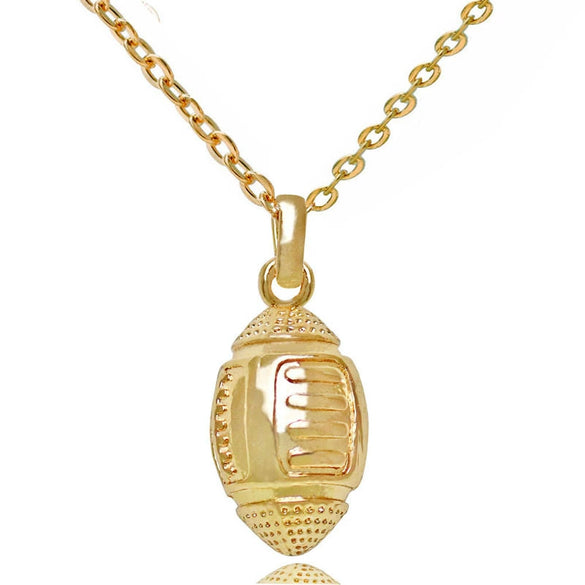 Alloy Rugby Pendant Necklace With Geometric Design And Electroplating For Women
