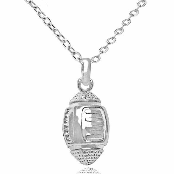 Alloy Rugby Pendant Necklace With Geometric Design And Electroplating For Women