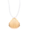 Alloy Shell Earrings And Necklace Set For Women Minimalist Style Electroplating Jewelry