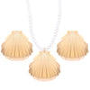 Alloy Shell Earrings And Necklace Set For Women Minimalist Style Electroplating Jewelry