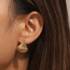 Alloy Shell Fan Shape Electroplating Women's Earrings