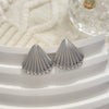 Alloy Shell Fan Shape Electroplating Women's Earrings