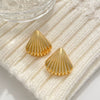 Alloy Shell Fan Shape Electroplating Women's Earrings