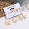 Alloy Shell Starfish Scallop Star Leaf Pearl Electroplating Women's Earrings