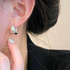 Alloy Silver Electroplated Drop Shape Simple Style Women's Earrings