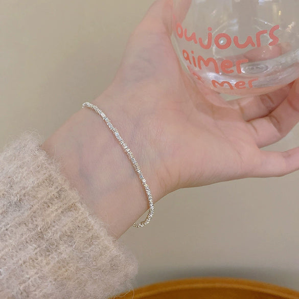 Alloy Silver Electroplated Heart Star Geometric Women's Bracelet With Zircon Pearl