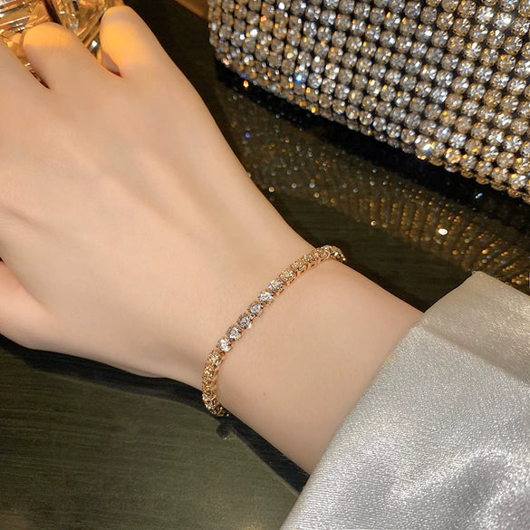 Alloy Silver Electroplated Heart Star Geometric Women's Bracelet With Zircon Pearl